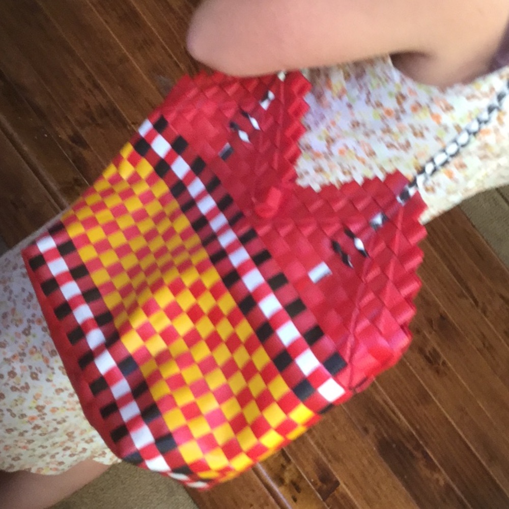 Upcycled bag farmer’s market sustainable cowgirl chic rodeo boho festival fair
